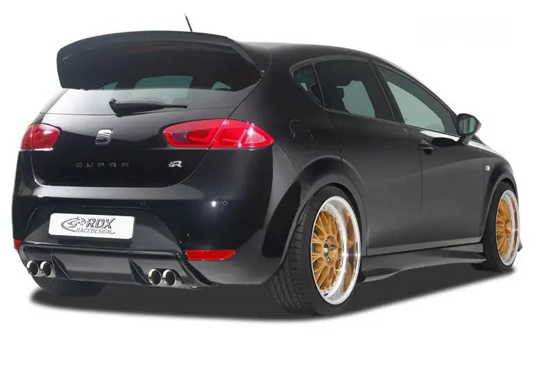 RDX Racedesign, bas de pare-chocs arrière 'Diffuseur', compatible avec Seat Leon 1P FR/Cupra (échappement à gauche/droite) (PUR)