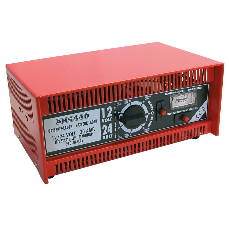 Absaar, professionele acculader N/E AmpM SH250 - 12V/24V 30A met jumpstarter