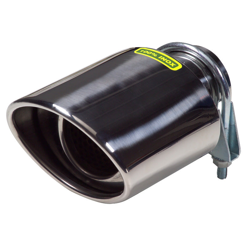 AutoStyle Embout d'échappement Inox - ovale 117x85mm - longueur 178mm - 45-64mm joint