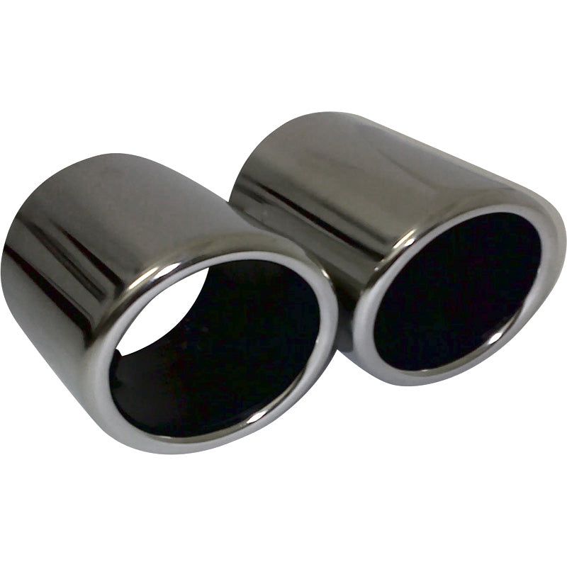 AutoStyle Embout d'échappement sur mesure pour Audi/VW - pipe double -Ø2x75xL100mm - Joint ->73mm