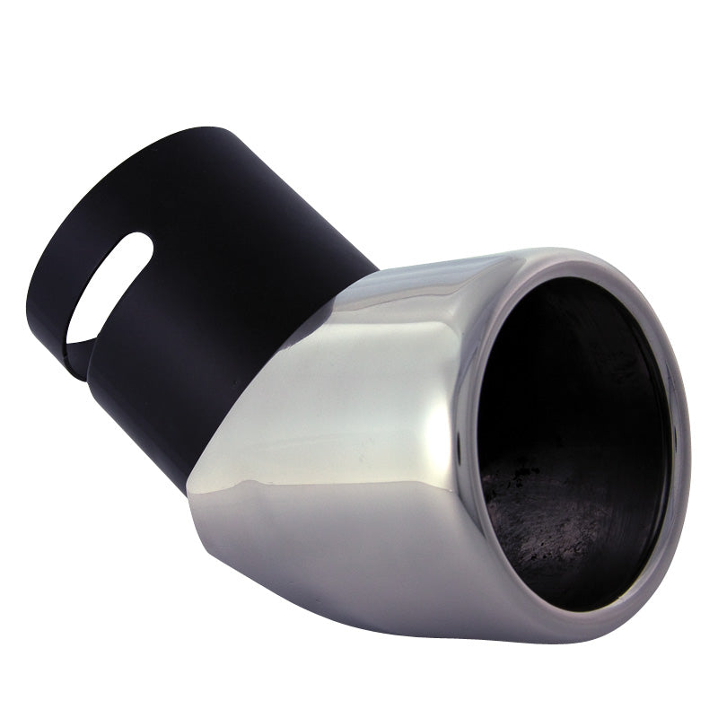 AutoStyle Embout d'échappement Inox - rond 90mm -régable - 50-70mm joint