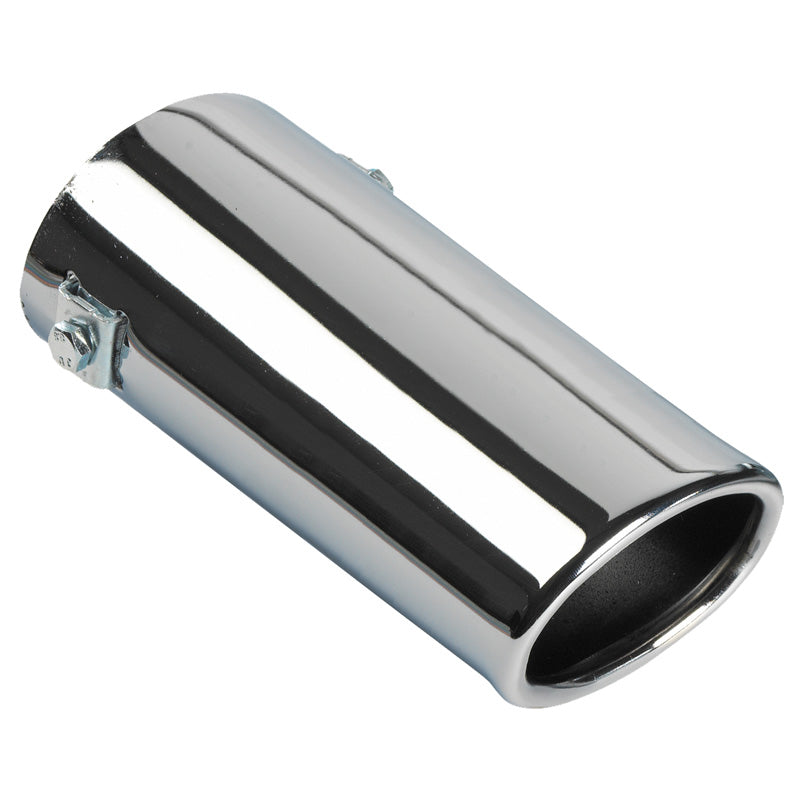 AutoStyle, Tailpipe, Steel/Chrome, oval 80x60mm, length 165mm, ->55mm connection