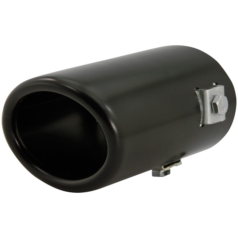 AutoStyle, embout d'échappement ovale - noir - 80x60mm - longueur 105mm - raccordement 55mm