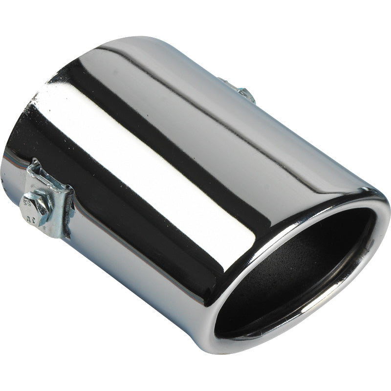 AutoStyle, embout d’échappement ovale - chromé - 80x60mm - longueur 105mm - raccord de 55mm