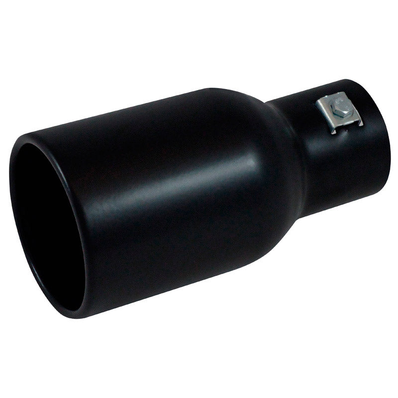 AutoStyle Embout d'échappement Acier/Noir - rond 94mm - longueur 180mm - 44-57mm joint
