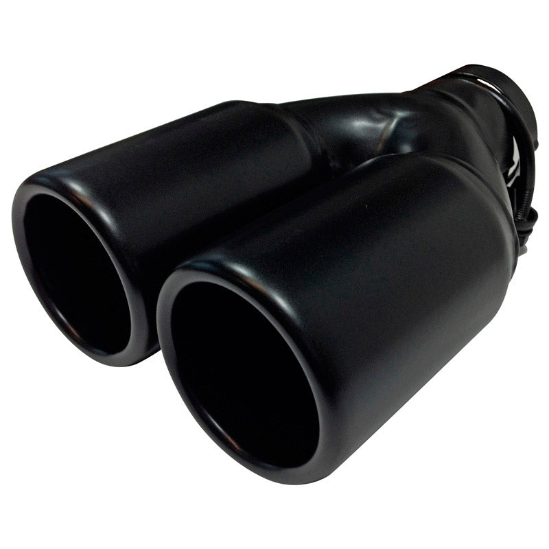 AutoStyle, Embout d'échappement exclusif - Noir - 2x76mm - L220mm - 45-60mm