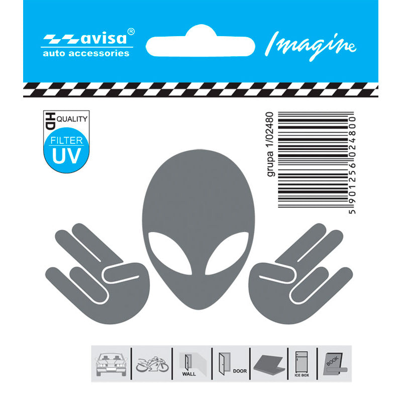 Avisa, UFO auto-tattoo sticker - 8,6x5cm