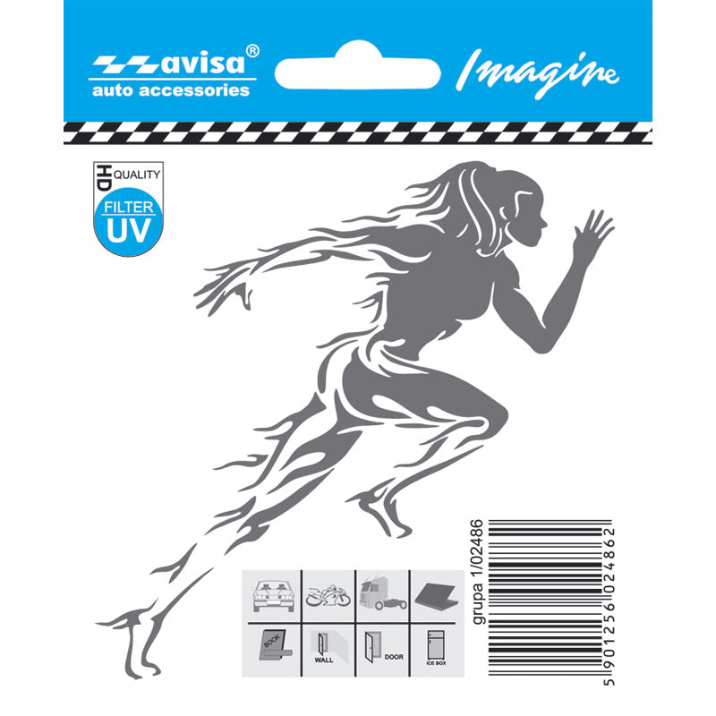 Avisa, Auto-tatoeage-sticker Runner - 9,6x9,6cm