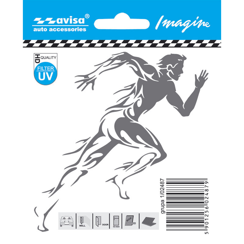 Avisa, auto tattoo sticker man - 9,7x9,9cm