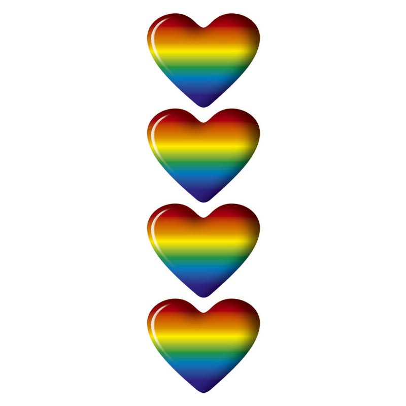 Avisa Autocollant AutoTattoo Heart 3D rainbow - 2,8x2,3cm
