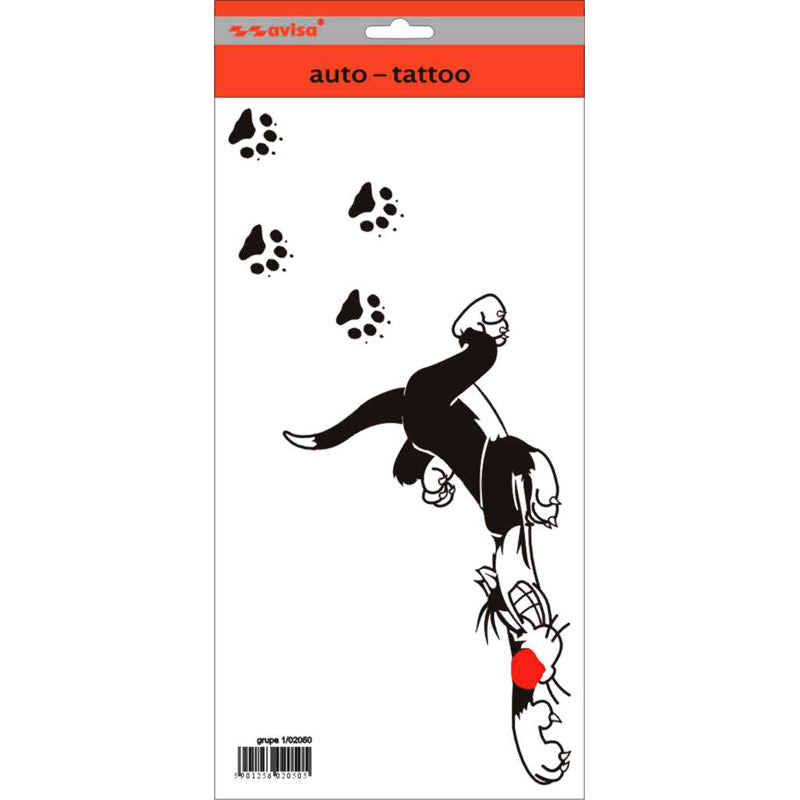 Avisa, AutoTattoo kattensticker met sporen - 14x29cm