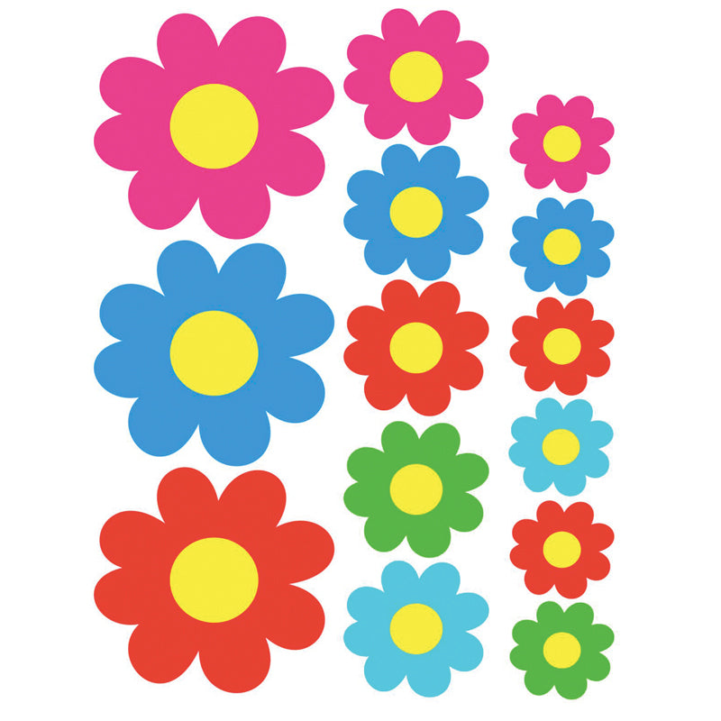 Avisa Planche d'autocollants Coloured Flowers - 24,5x32x5cm