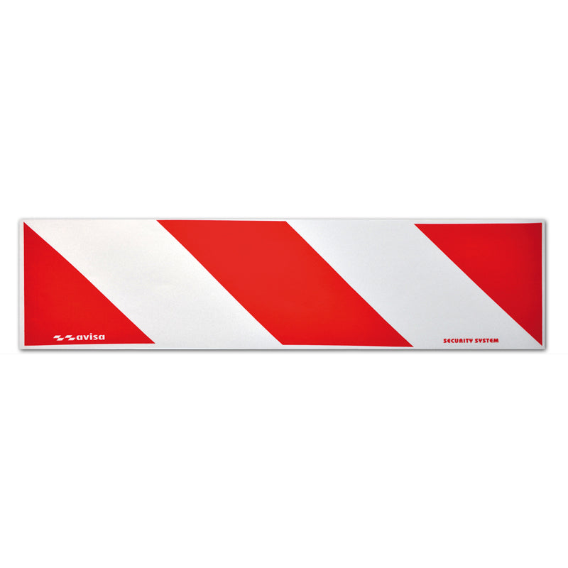 Avisa, bandes réfléchissantes / autocollants - rouge/blanc - 14x50cm - lot de 2