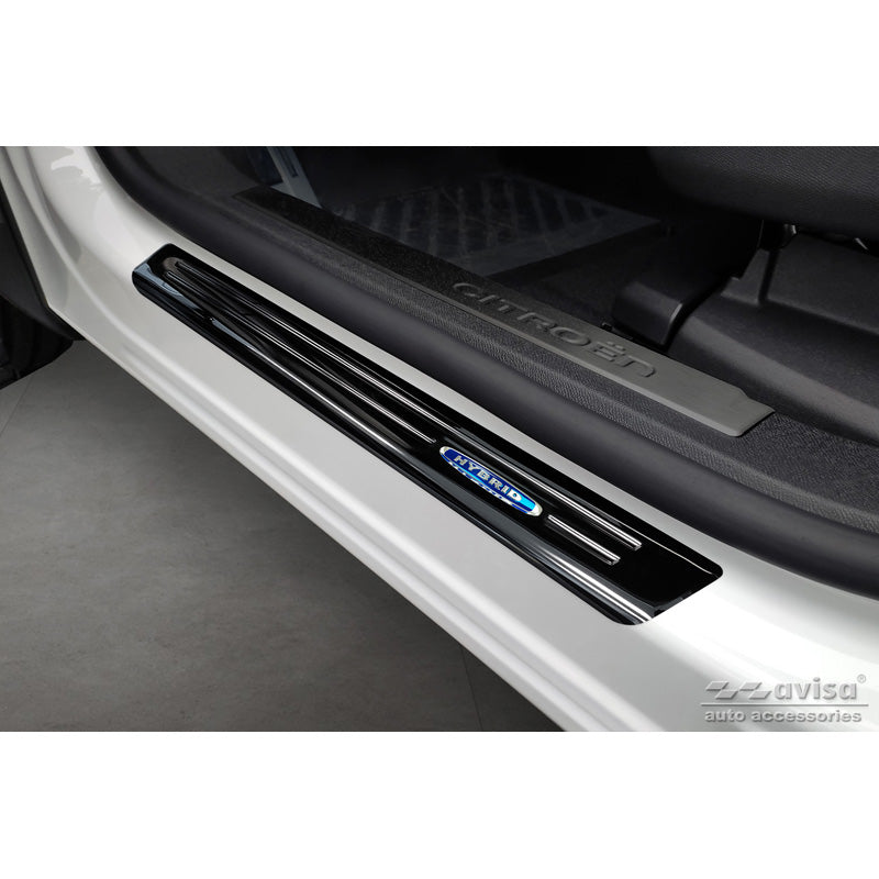 Avisa, Instaplijstbeschermers, Zwart, Roestvrij staal, past op Citroën C5 Aircross 2018- Incl. Facelift 'Hybrid' - 4 delen
