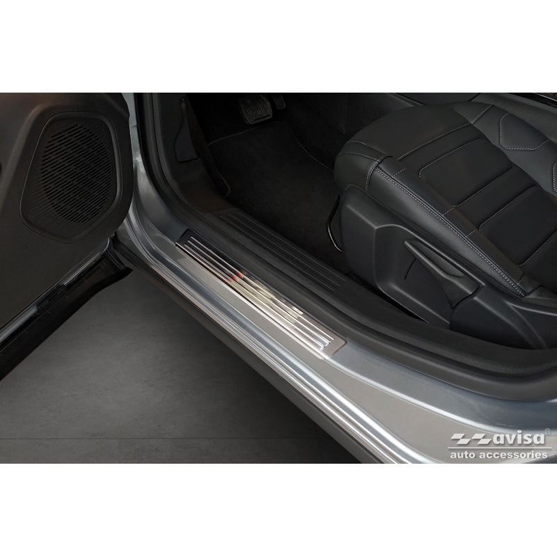 Avisa, Instaplijstbeschermers, Roestvrij staal, past op Citroën C4 III 2020- & C4 X 2022- 'Lines' - 4 delen