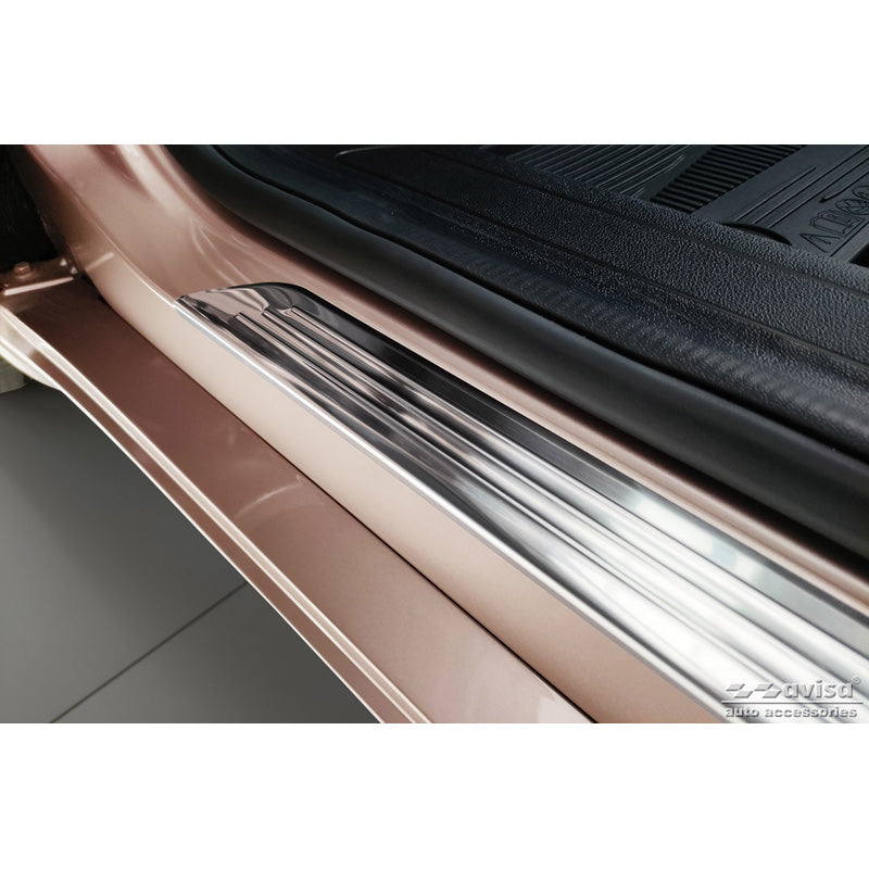 Avisa, Door Sill Protectors, Stainless Steel, Fits Fiat 500e Berlina, 3+1 & Cabrio 2020- / 500 FL 2015- 3-door - 2 pieces