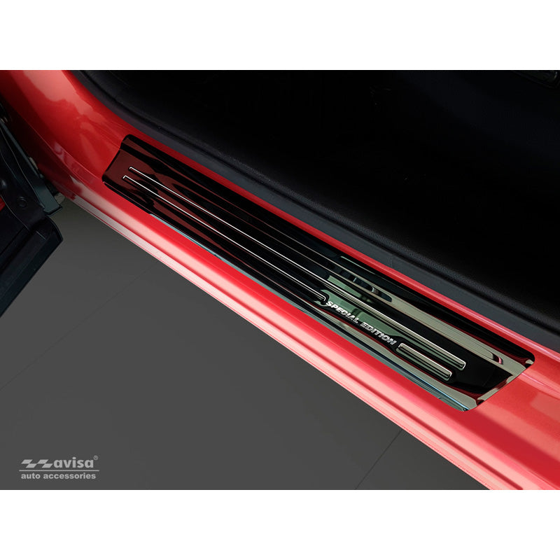 Avisa, Door Sill Protectors, Black, Stainless Steel, Fits Honda CR-V (CW) 2018- 'Special Edition' - 4 pieces