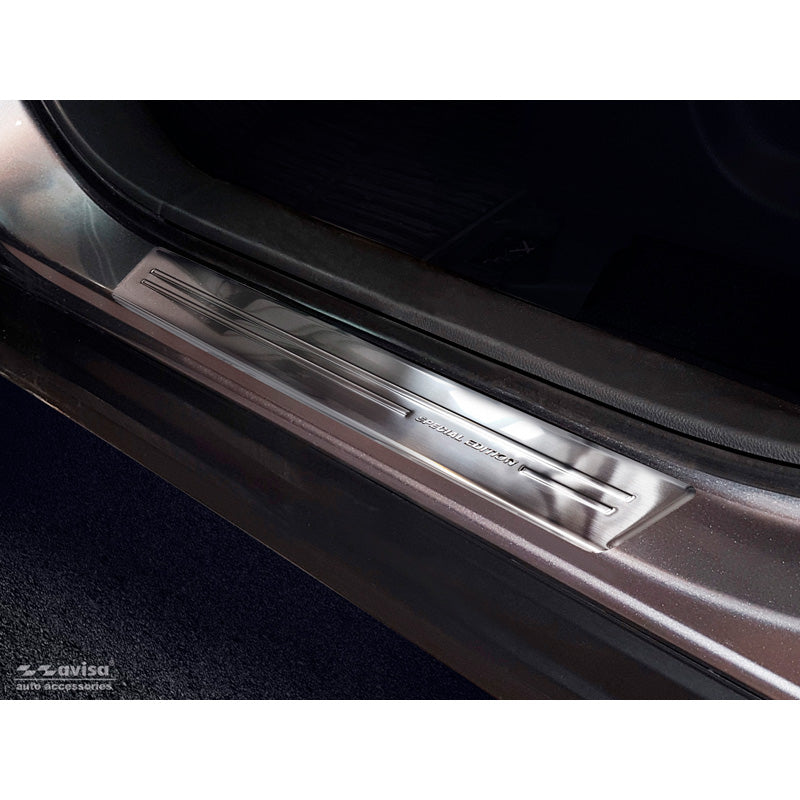 Avisa, protections de seuils, acier inoxydable, compatible avec Mitsubishi Eclipse Cross 2018- incl. PHEV 'Special Edition' - 4 pièces