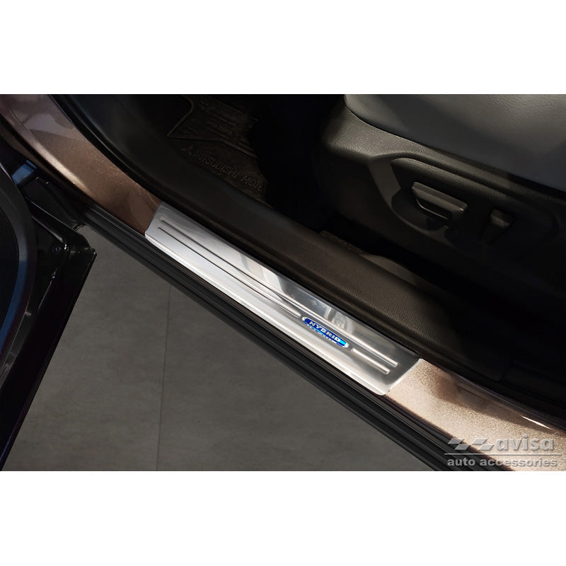 Avisa, Protections de seuil de porte, acier inoxydable, convient à Mitsubishi Eclipse Cross PHEV 2021- 'Hybrid' - 4 pièces