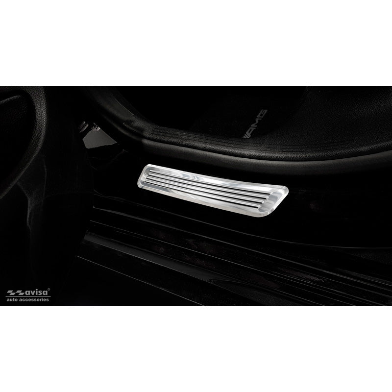Avisa, Door Sill Protectors, Stainless Steel, Fits Mercedes C-Class W205 2014-2019 & FL 2019-2021 & W206 2021- 2 pieces (rear doors)