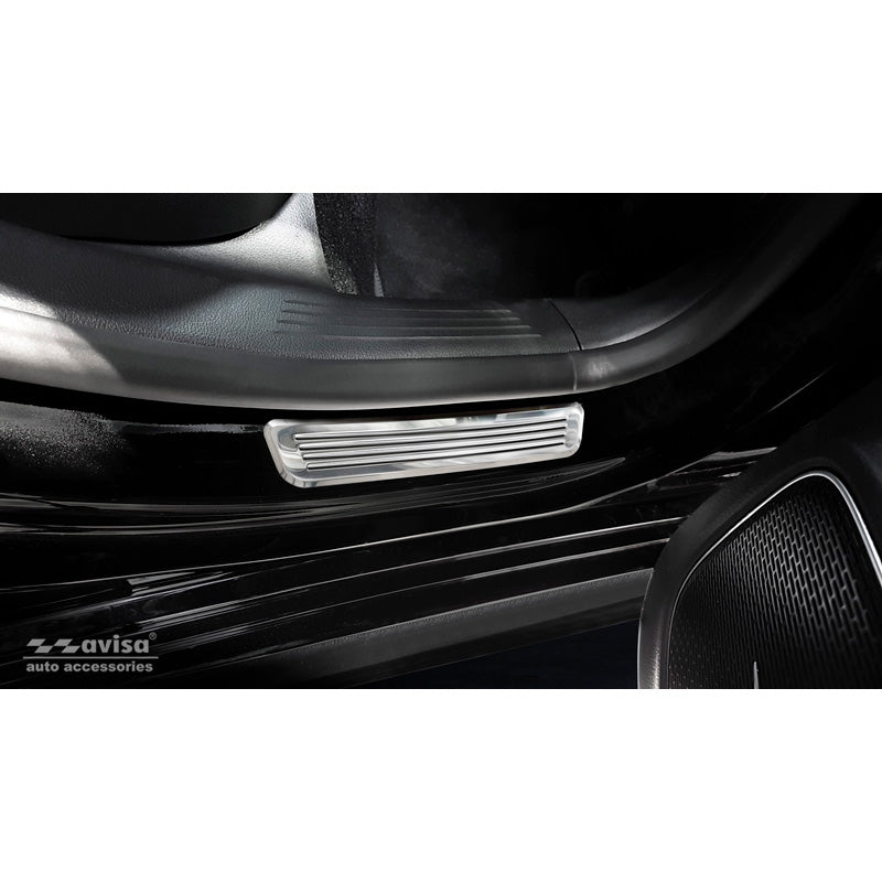 Avisa, Protections de seuil de porte, acier inoxydable, convient à Mercedes CLS II Shooting Brake (X118) 2019- 2 pièces (portes arrière)