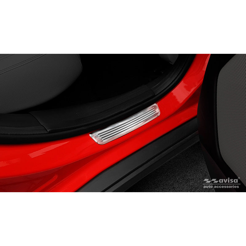 Avisa, Protections de seuil de porte, acier inoxydable, convient à Mercedes GLA I (X156) 2013-2020 & GLA II (H247) 2020- - 2 pièces (portes arrière)