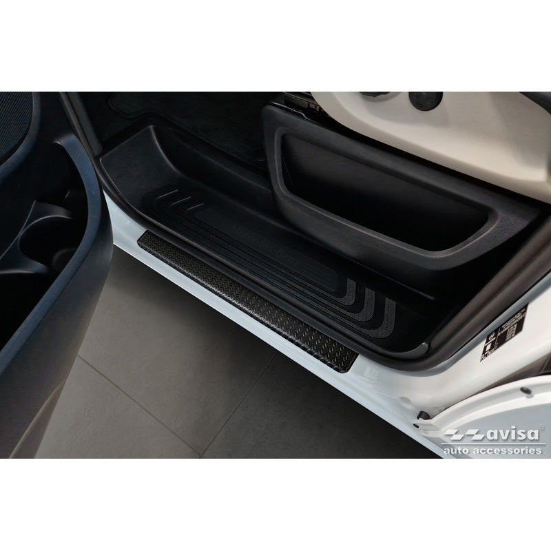 Avisa, protections de seuil, aluminium, convient à Mercedes Vito III / V-Class (W447) 2014-, 'Plaque striée' – 2 pièces, noir