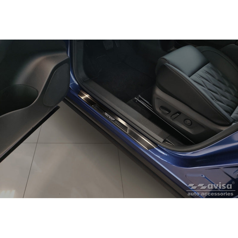 Avisa, Door Sill Protectors, Black, Stainless Steel, Fits Nissan X-Trail IV 2021- - 'Performance Special Edition' - 4 pieces