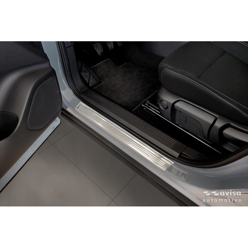 Avisa, sill protector, stainless steel 'Lines', 4 pcs, fits Nissan Qashqai III (2021-2024) & Facelift (2024-)