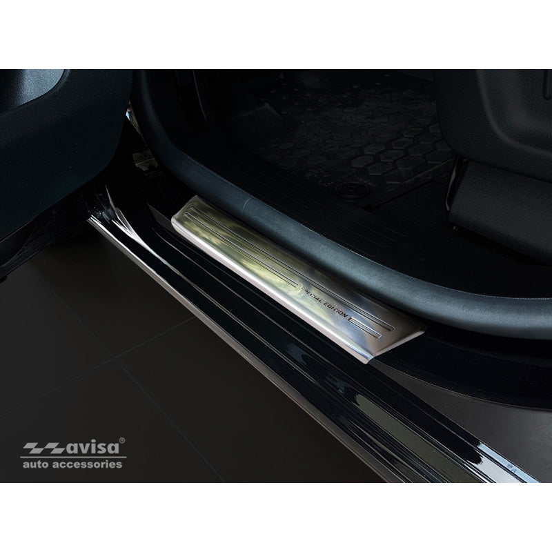 Avisa, Door Sill Protectors, Stainless Steel, Fits Citroen Berlingo Multispace / Peugeot Partner & Rifter / Opel Combo E Life 2018- / Toyota Proace City/Verso 2019- 'Special Edition' - 2 pieces