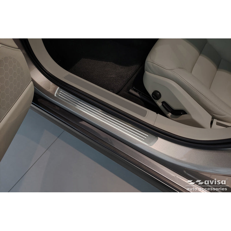 Avisa, instaplijsten, roestvrij staal, geschikt voor Volvo V90 & V90 Cross Country 2016- - 'Lines' - 4-delig