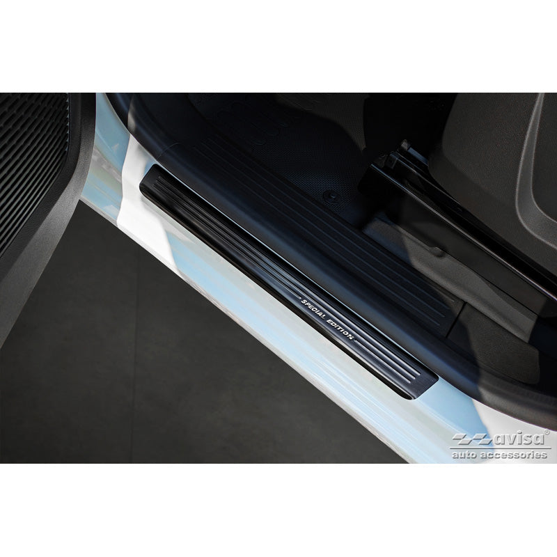 Avisa, instaplijsten, zwart, roestvrij staal, geschikt voor Renault Kangoo III bestelwagen & Nissan Townstar & Mercedes Citan 2021- - 'Special Edition' - 4-delig