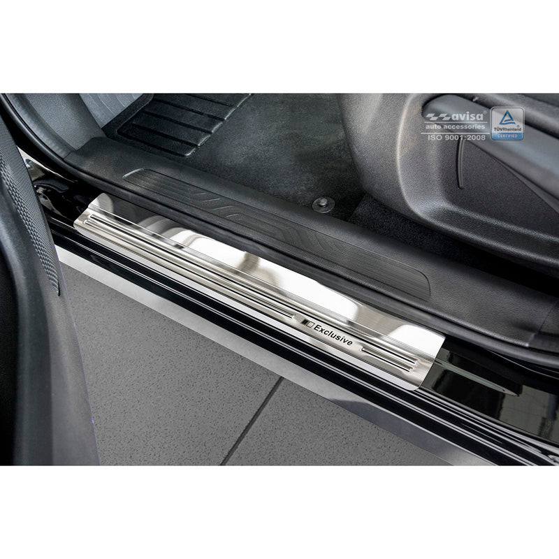 Avisa, Door sill protectors, Stainless steel, fits Renault Kadjar 2015- - 'Exclusive' - 4 pieces
