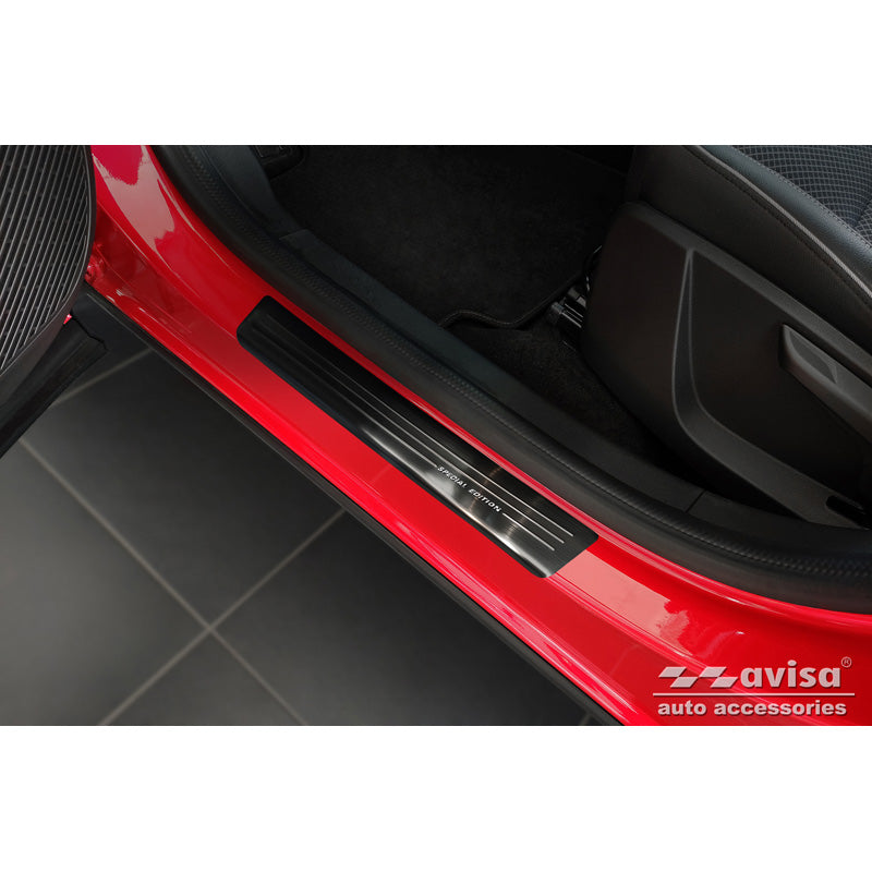Avisa, Door sill protectors, Black, Stainless steel, Fits Renault Arkana 2020- - 'Special Edition' - 4 pieces