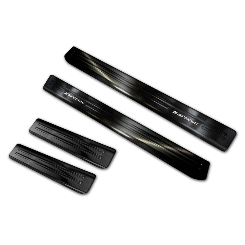 Avisa, Protecteurs de seuils, Noir, acier inoxydable, convient à Skoda Octavia III Sedan/Combi 2013-2020 - 'Special Edition' - 4 pièces
