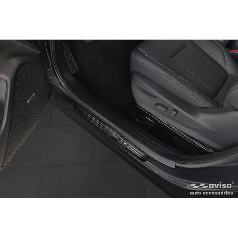 Avisa, Door sill protectors, Black, Stainless steel, Fits Subaru Forester (SK) 2018- - 'Special Edition' - 4 pieces