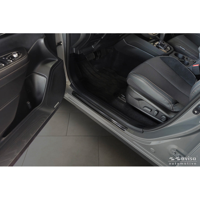 Avisa, Door sill, Black stainless steel, 4 pcs., fits Subaru Forester (SL) (2024-)