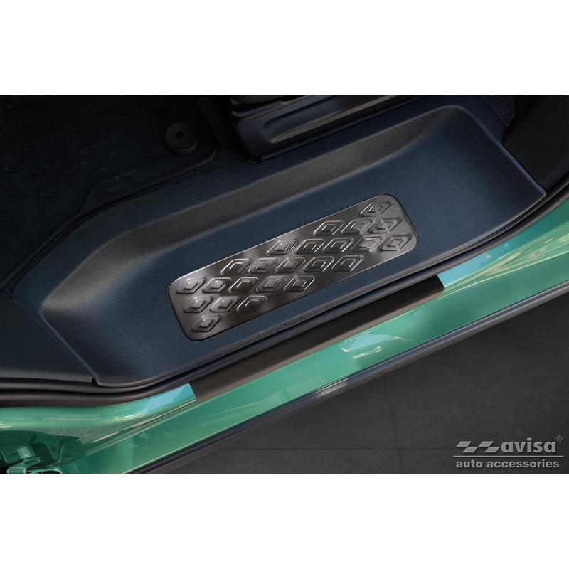 Avisa, Door Sill Protectors, Black, Stainless Steel, Fits Volkswagen ID.Buzz 2022- 2-pcs