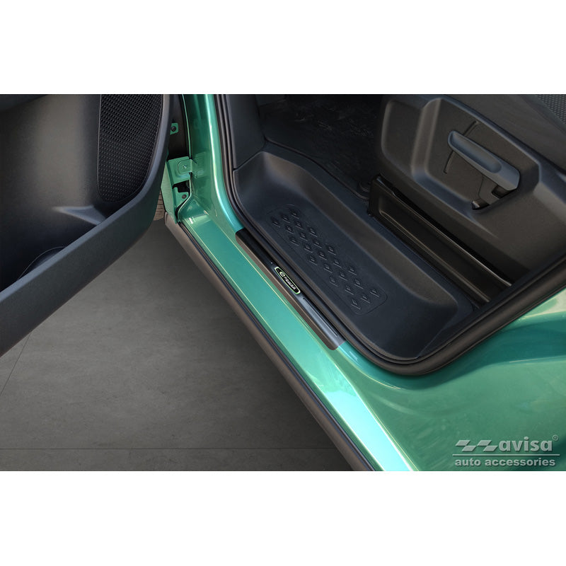 Avisa, Sill Protectors, Black, Stainless Steel, fits Volkswagen ID.Buzz 2022- 'E-Power' - 2 pieces