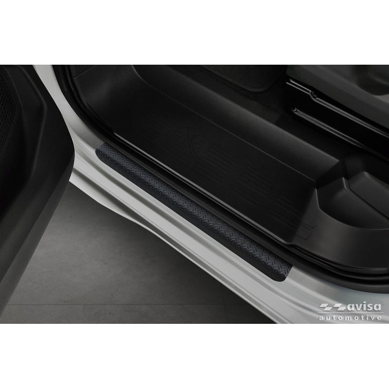 Avisa, Door sill protectors, Aluminium, Black, Fits Volkswagen Multivan T7 2021-, 'Diamond Plate' – 4 pieces