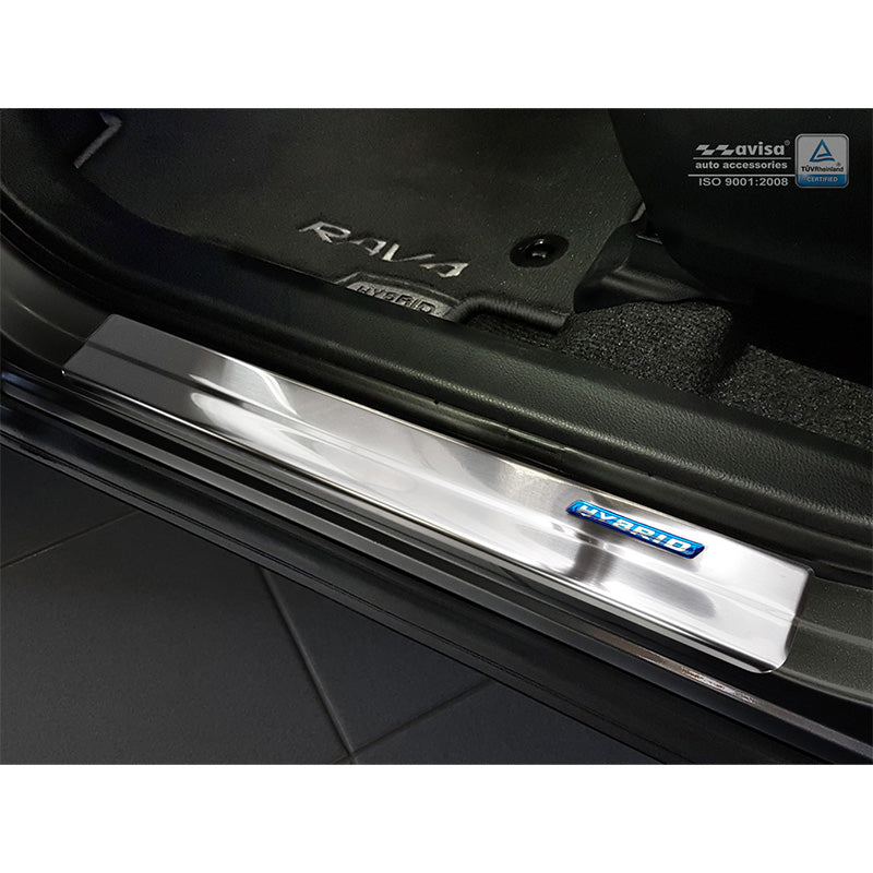 Avisa, Sill Protectors, Stainless Steel, fits Toyota C-HR 2016-2019 & FL 2019-2023 & RAV4 IV FL 2016-2018 & Lexus NX 2014-2021 - 'Hybrid' - 4 pieces
