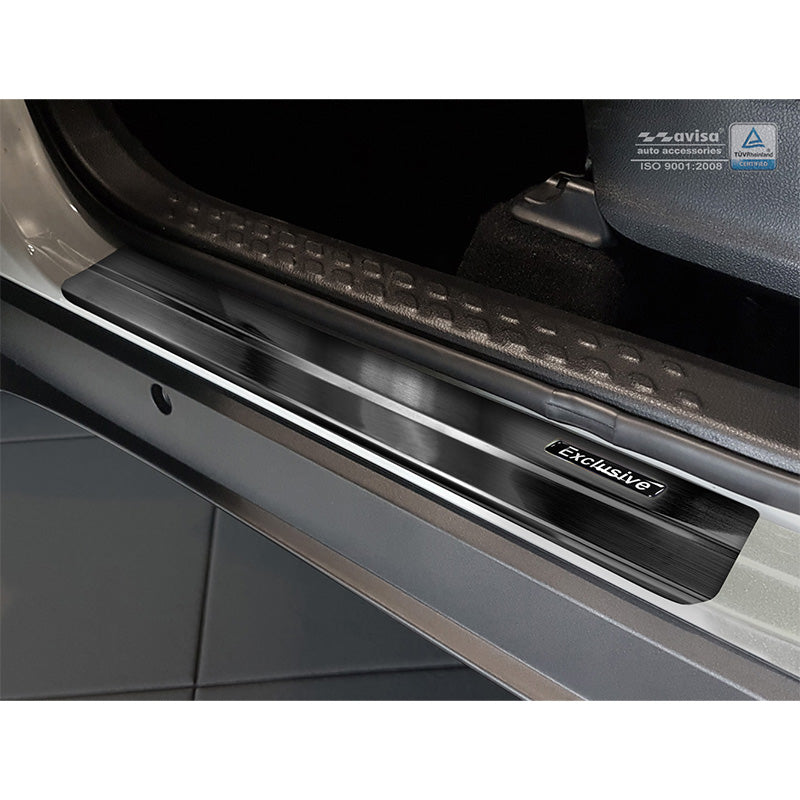 Avisa, Sill Protectors, Black, Stainless Steel, Fits Toyota C-HR 2016-2019 & FL 2019-2023 & RAV4 IV FL 2016-2018 & Lexus NX 2014-2021 - 'Exclusive' - 4-piece