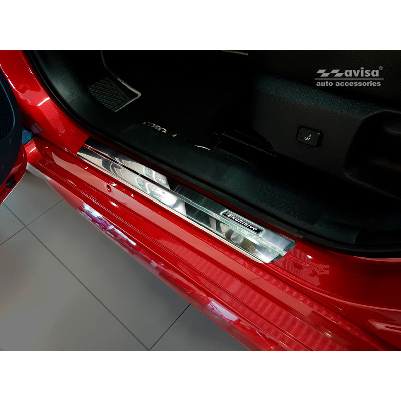 Avisa, Dorpelbeschermers, Roestvrij staal, passend voor Toyota Corolla XII Limousine/Hatchback/Touring Sports 2018- & Toyota Corolla Cross 2022- & Suzuki Swace Combi 2020- 'Exclusive' 4-delig