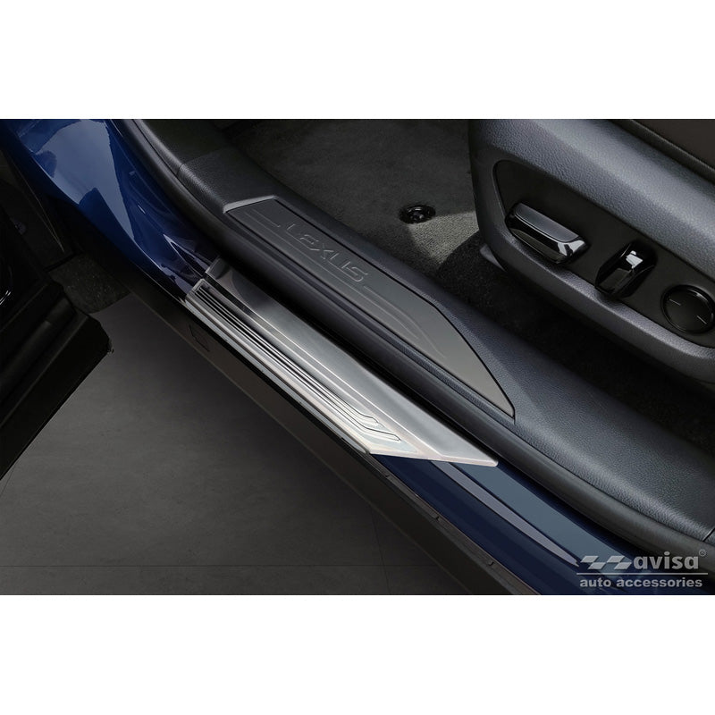 Avisa, Sill Protectors, Stainless Steel, Fits Lexus RX V 2022- 'Lines' - 4-piece