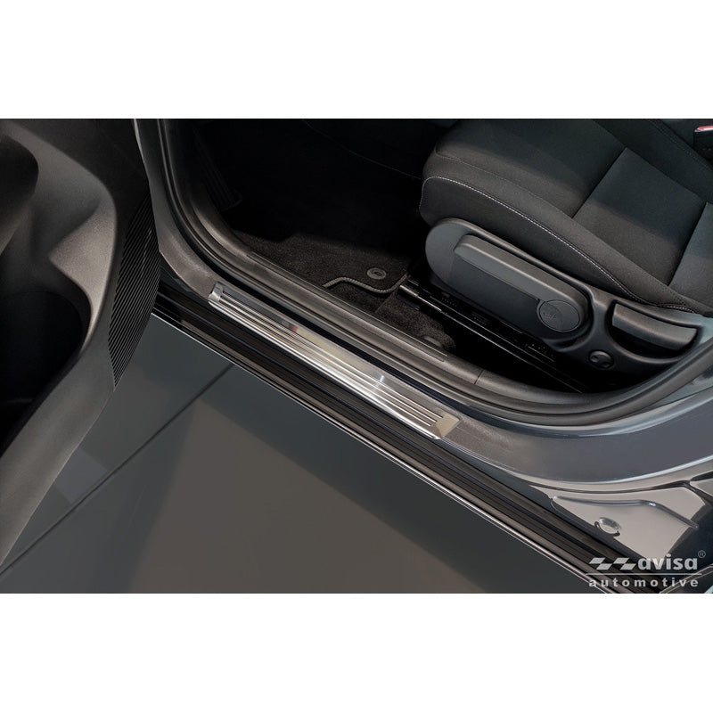 Avisa, Door sill protectors, Stainless steel, Fits Hyundai Kona II / MG 3 / MG ZS II - 4 pieces