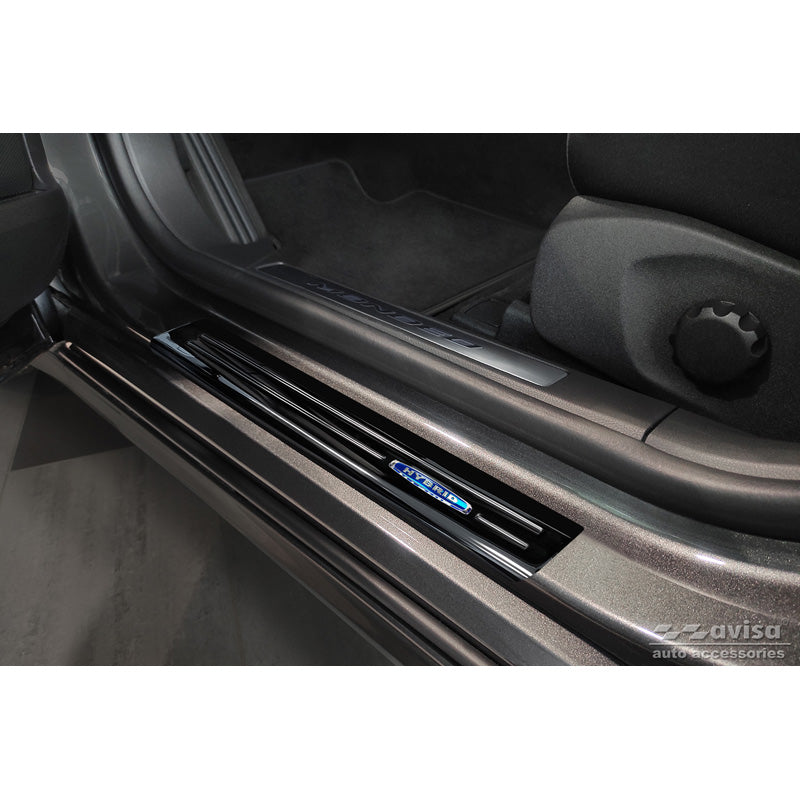 Avisa, Sill Protectors, Black, Stainless Steel, Fits Ford Mondeo V Turnier 2014-2019 & Facelift 2019- 'Hybrid' - 4-piece
