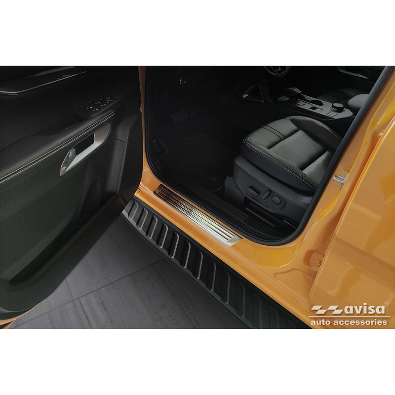 Avisa, Protections de seuil, acier inoxydable, convient à Ford Ranger VI 2022- 'Lines' - 4 pièces
