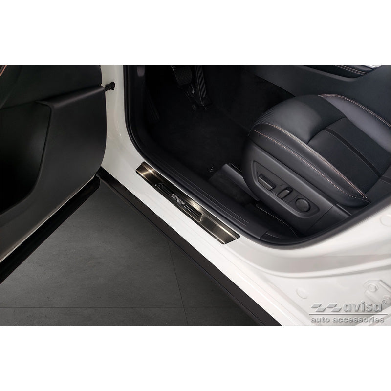 Avisa, Door Sill Protectors, Black, Stainless Steel, Fits Mazda CX-60 (KH) 2022- - 'Performance Special Edition' - 4-pieces