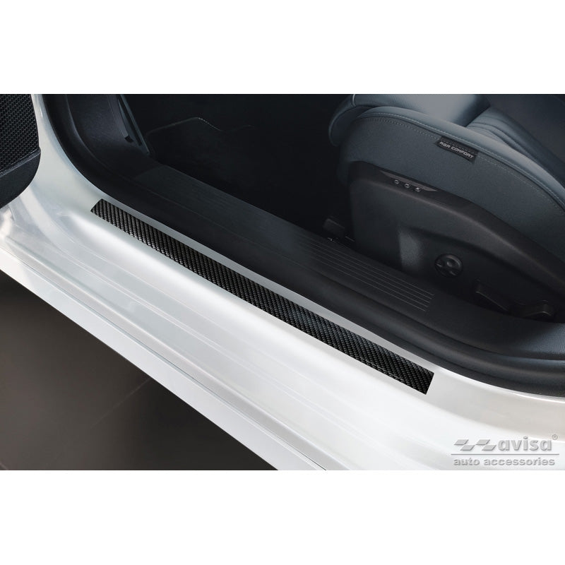 Avisa Universal door sill protector set - black carbon foil - 2-pieces - 50 x 3 cm