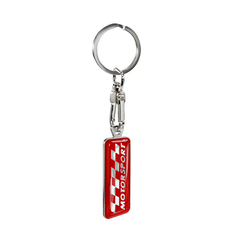 Avisa Porte-clés en acier inoxydable - 'Motorsport' Rouge